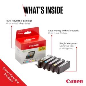 Canon PGI-570 BK CLI-571 BK C M Y PGBK tintide komplekt - 5 originaal tindikassetti (Must