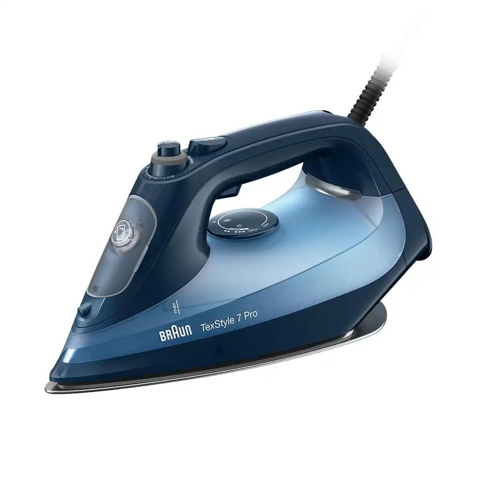Braun TexStyle 7 Pro aurutriikraud SI 7160 BL – triikraud FreeGlide 3D tallaga, vertikaalse auruga, 3000 W, sinine
