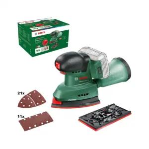 Bosch akulihvija UniversalSander 18V-10 (ilma akuta; 18V süsteem; puidutöötluseks; 32x lihvpaberit; pappkarbis) – Amazon Edition