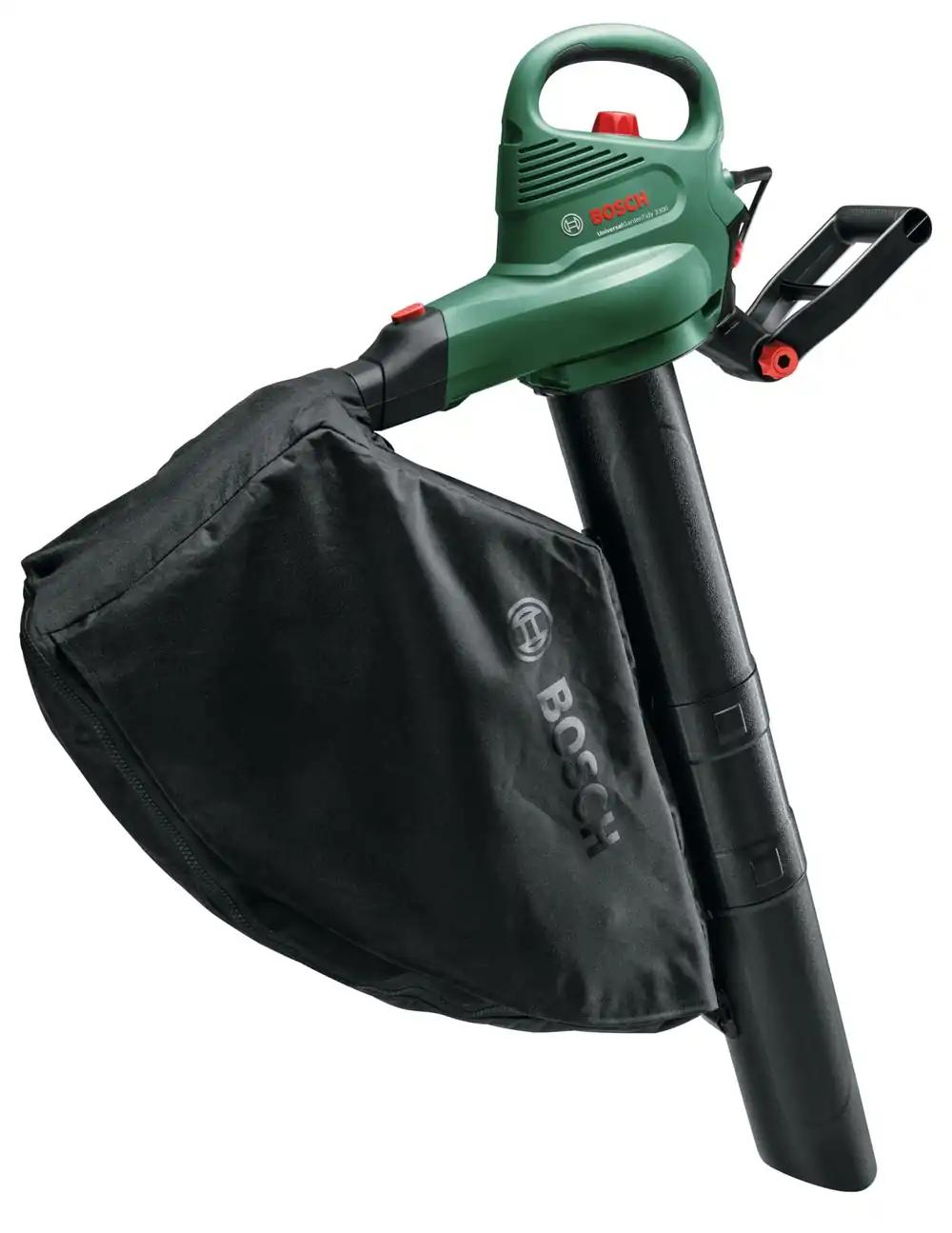 Bosch elektriline lehepuhur/aiatolmuimeja UniversalGardenTidy 2300 (2300 W, 45 l kogumiskott, sujuv kiiruse reguleerimine, puhumine, imemine ja purustamine, pakendis)
