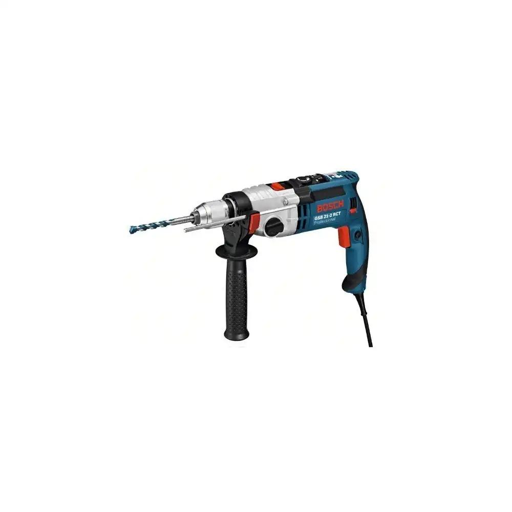 Bosch Professional löökpuur GSB 21-2 RCT (puurimisläbimõõt betoonis: 13-22 mm, 1300 W, sisaldab kiirkinnituspadrunit 13 mm, sügavuspiirikut 210 mm, lisakäepidet, tööriistakohvrit)