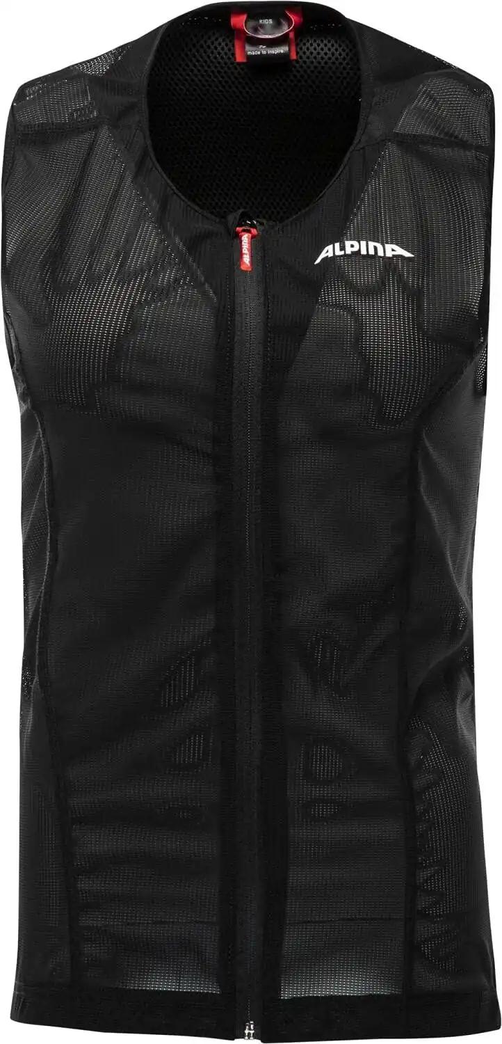 ALPINA PROSHIELD JUNIOR VEST – Paindlik, Hingav ja Kohandatav Seljakaitsja Lastele, must, 140