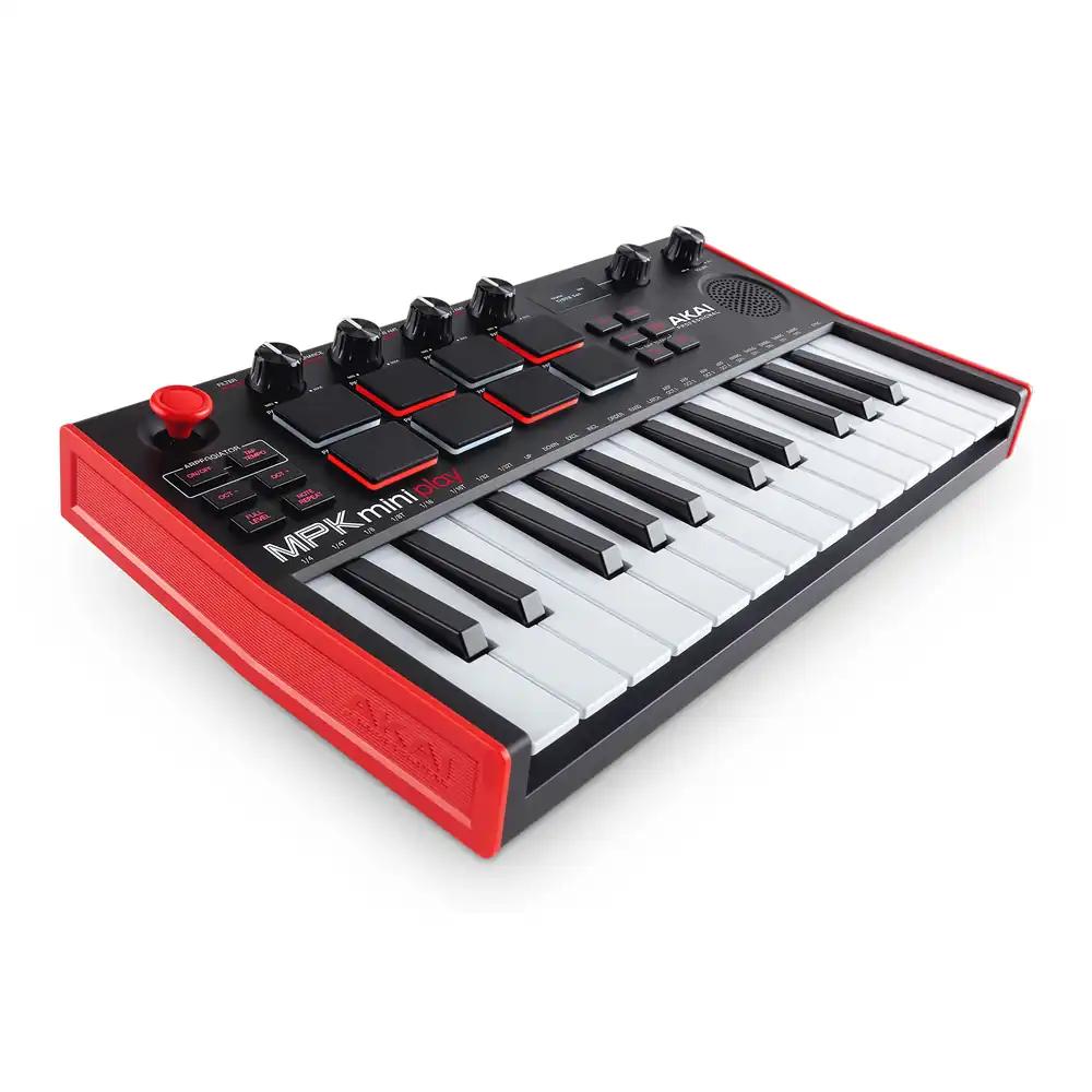 AKAI Professional MPK Mini Play MK3 – MIDI Klaviatuurikontroller sisseehitatud kõlari ja helidega, dünaamilise klaviatuuri, MPC padide ja tarkvaraga