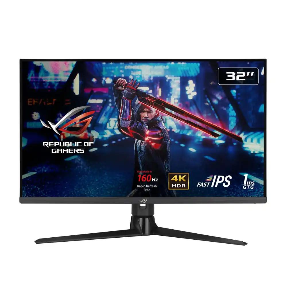 ASUS ROG Strix XG32UQ – 32-tolline 4K UHD mängumonitor – 160 Hz, 1 ms GtG, FreeSync Premium Pro & G-Sync, DisplayHDR 600, kiire IPS-paneel, 16:9, 3840 x 2160, DP 1.4 DSC, HDMI 2.1, USB, ergonoomiline