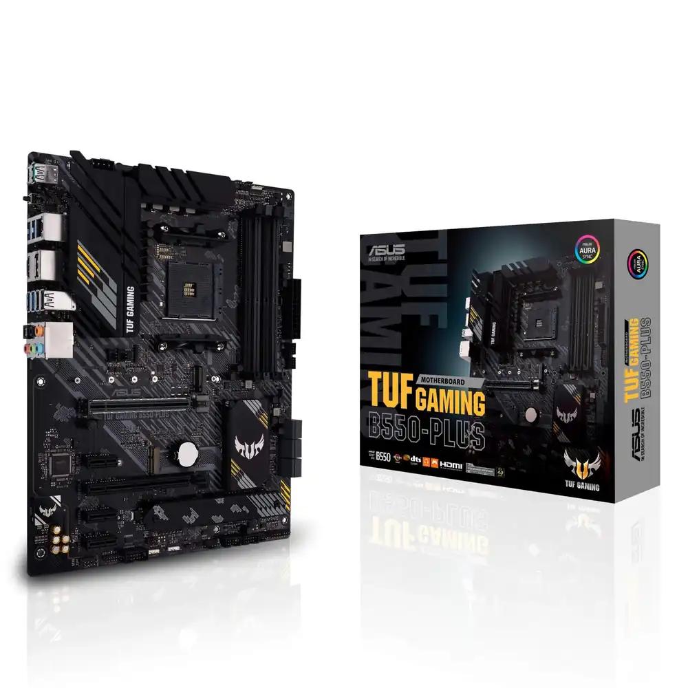 ASUS TUF Gaming B550-Plus Emaplaat AM4 (ATX, Ryzen, PCIe 4.0, 2x M.2, 2,5 Gbit/s Ethernet, SATA 6Gbit/s, USB 3.2 Gen 2 Typ-A/C, Aura Sync)