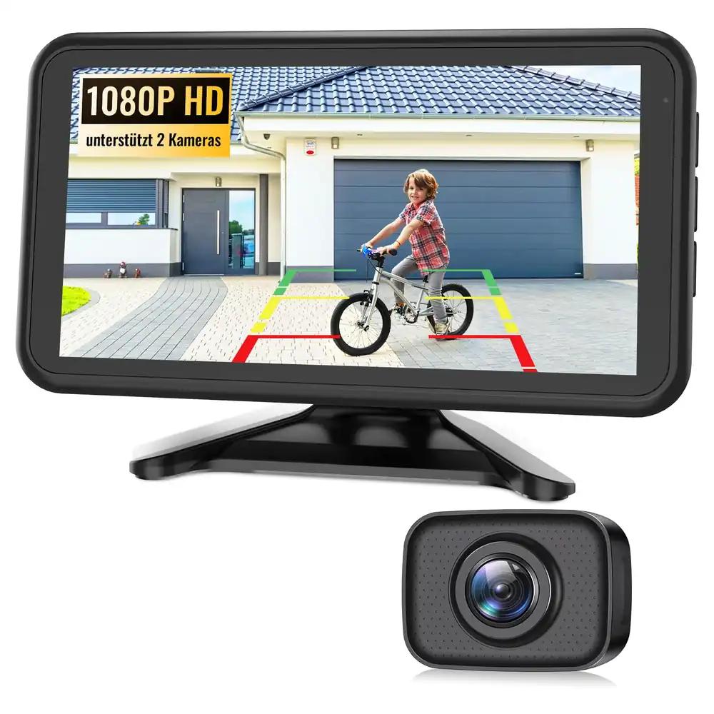 AUTO-VOX W12 juhtmevaba tahavaatekaamera: 5″ LCD 1080P kaamera, toetab 2 kaamerat, stabiilne signaal, IP69K veekindel, öövaatlus autodele, veoautodele ja matkaautodele