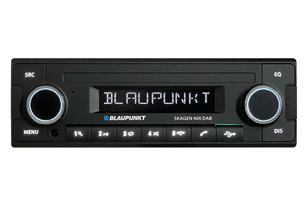 Blaupunkt Skagen 400 DAB, 1-DIN raadio, lühike paigaldussügavus, DAB, Bluetooth, must