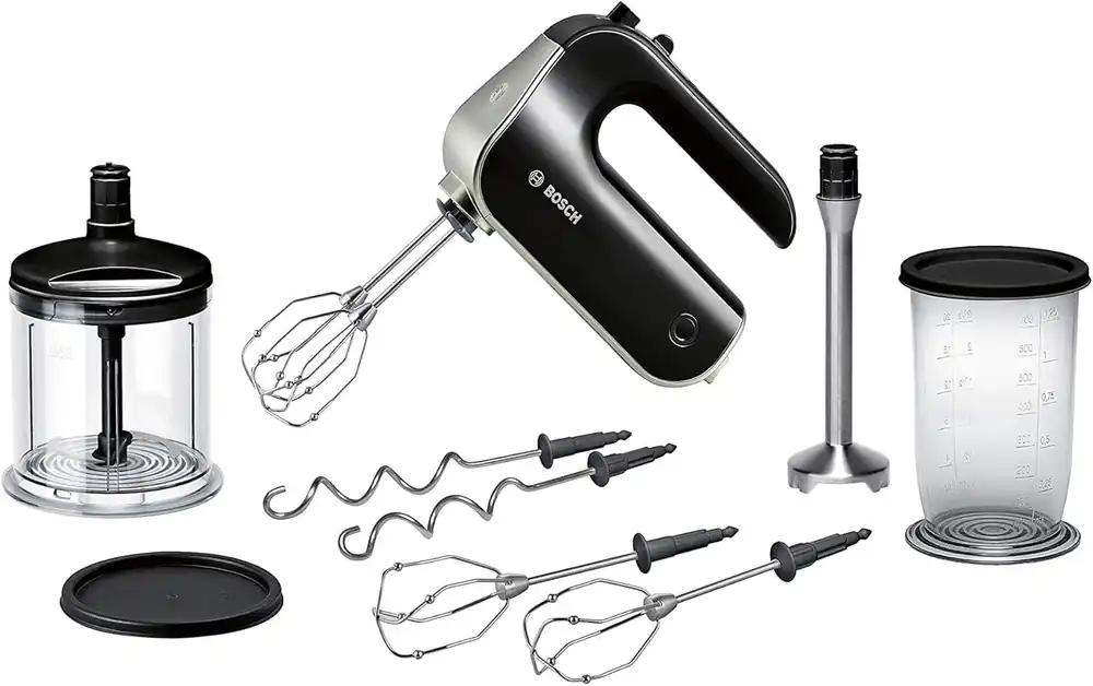 Bosch Hausgeräte MFQ4885DE käsimikser, 2 visplit, 2 roostevabast terasest taignakonksu, must, 575 W