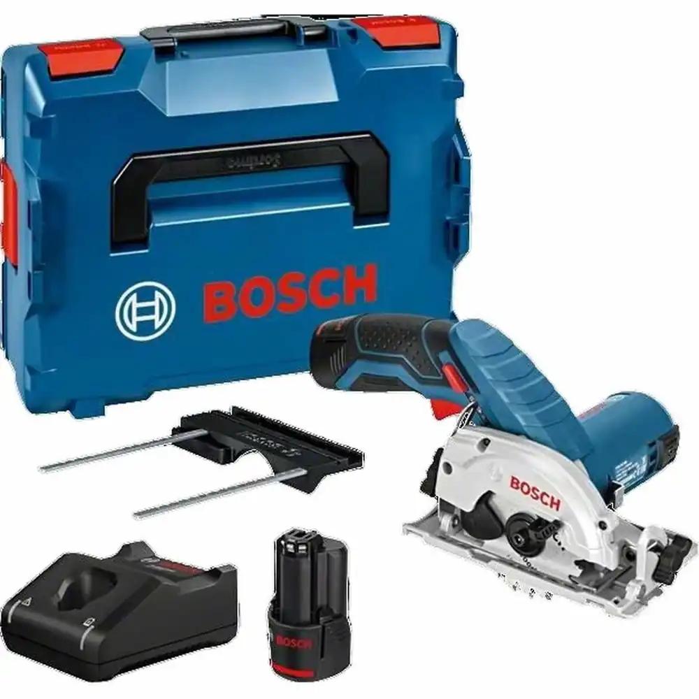 Bosch Professional 12V süsteemi akutööriist: GKS 12V-26 ketassaag (85mm tera, 2x 3.0Ah aku, kiirlaadija GAL 12V-40, L-BOXX sisemine alus, L-BOXX)