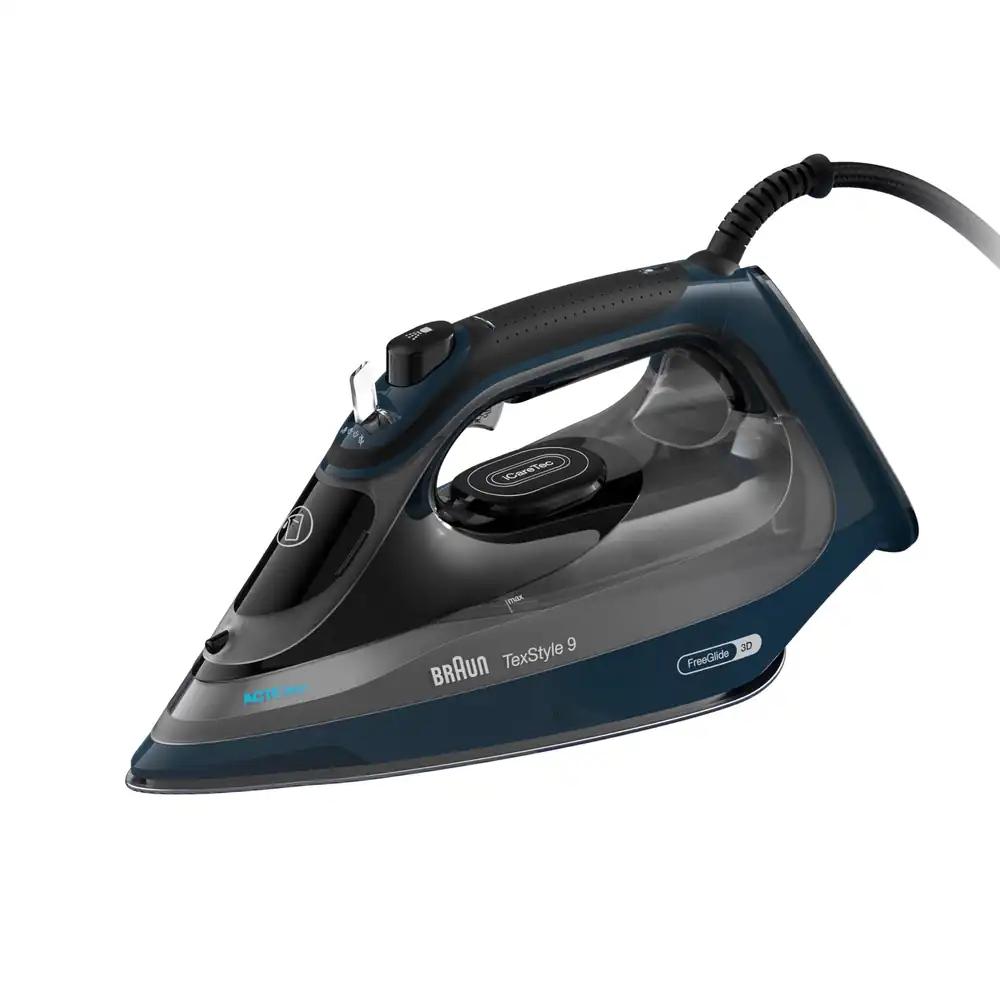 Braun TexStyle 9 SI9682 DB aurutriikraud FreeGlide 3D tehnoloogiaga, vertikaalne aurutamine, tilgalukk, isepuhastuv funktsioon, 330 ml veepaak, 260 g/min, 3200W, tumesinine