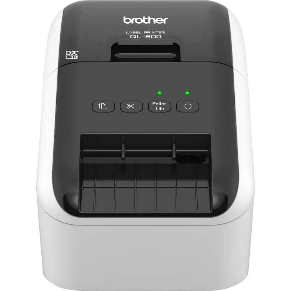 Brother QL-800 Mustvalge Etiketiprinter (Punase-Musta Trükifunktsiooniga, USB-liides, Vöötkooditrükk, Automaatne Lõikeüksus)