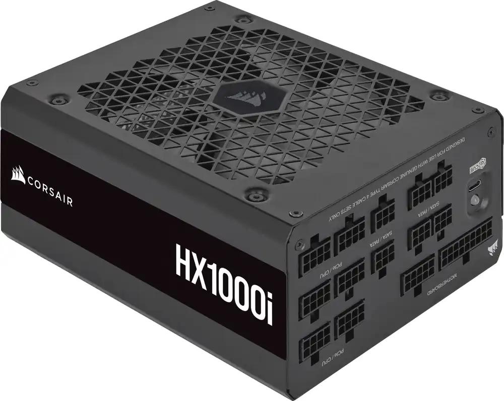 Corsair HX1000i täismodulaarne, äärmiselt vaikne ATX-toiteallikas – ATX 3.0 ja PCIe 5.0 ühilduv – CORSAIR iCUE tarkvaraga ühilduv – 80 Plus Platinum tõhusus – Must