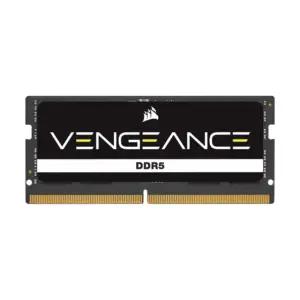 Corsair VENGEANCE SODIMM DDR5 RAM 32GB (1x32GB) 4800MHz CL40 Intel XMP iCUE ühilduv sülearvuti mälu – Must (CMSX32GX5M1A4800C40)
