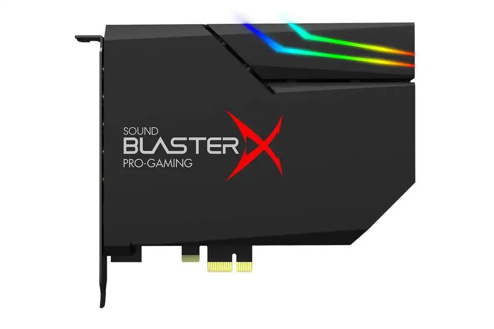 Creative Sound BlasterX AE-5 Plus SABRE32 kõrglahutusega PCI-e mänguhelikaart ja DAC, 32-bit / 384 kHz, Dolby Digital ja DTS, kuni 122 dB mürasuhtega, RGB-Aurora valgustussüsteem