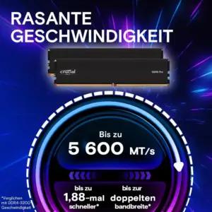 Crucial Pro DDR5 RAM 64GB Komplekt (2x32GB) 5600MHz