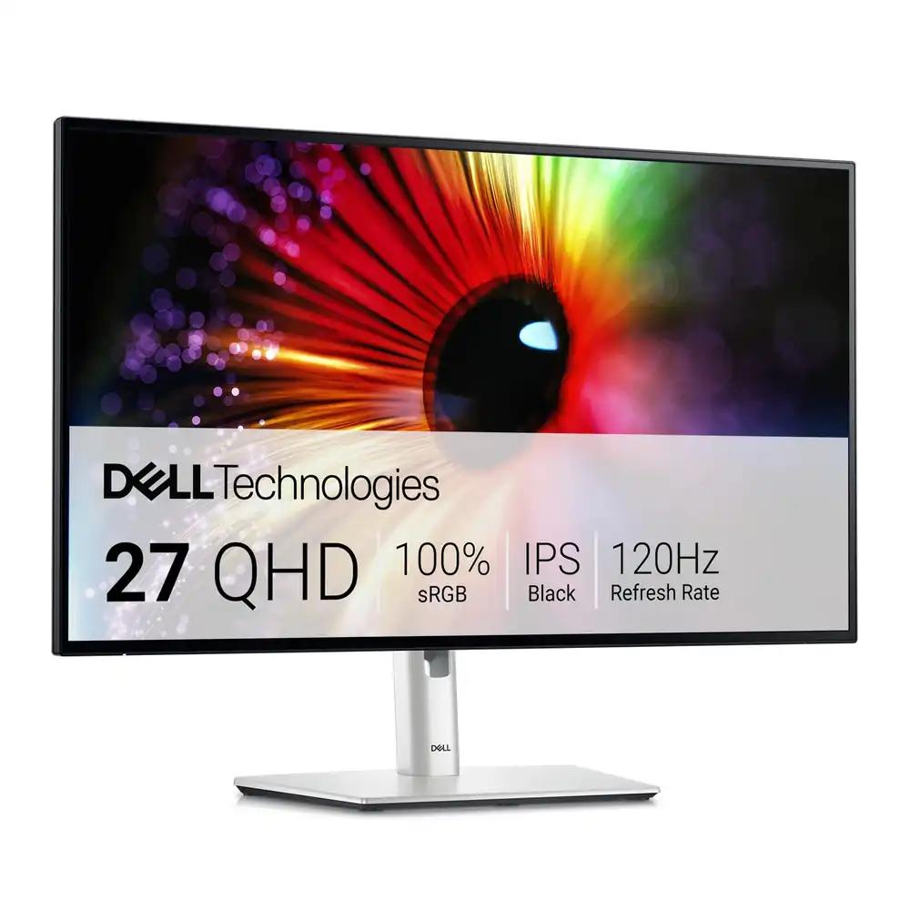 Dell U2724D UltraSharp 27-tolline QHD (2560×1440) monitor, 120Hz, IPS Black, 5ms, 98% DCI-P3, 2X USB-C, 2X DisplayPort, HDMI, 3X USB, 3-aastane garantii, hõbedane