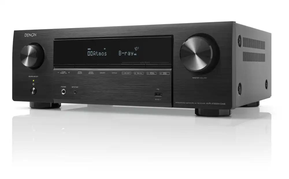 Denon AVR-X1800HDAB 7.2-kanaliline AV-vastuvõtja, HiFi-võimendi Dolby Atmos, DTS:X, 8K HDMI, Bluetooth, WiFi, AirPlay 2, HEOS Multiroom, Alexa ühilduv
