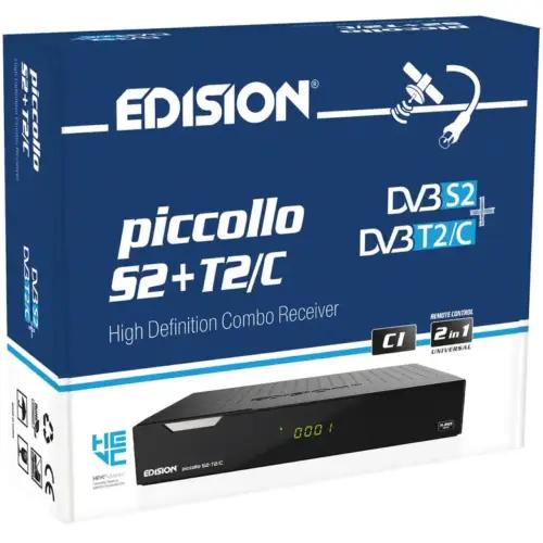 EDISION PICCOLLO S2+T2/C Combo HD-vastuvõtja H.265/HEVC (DVB-S2