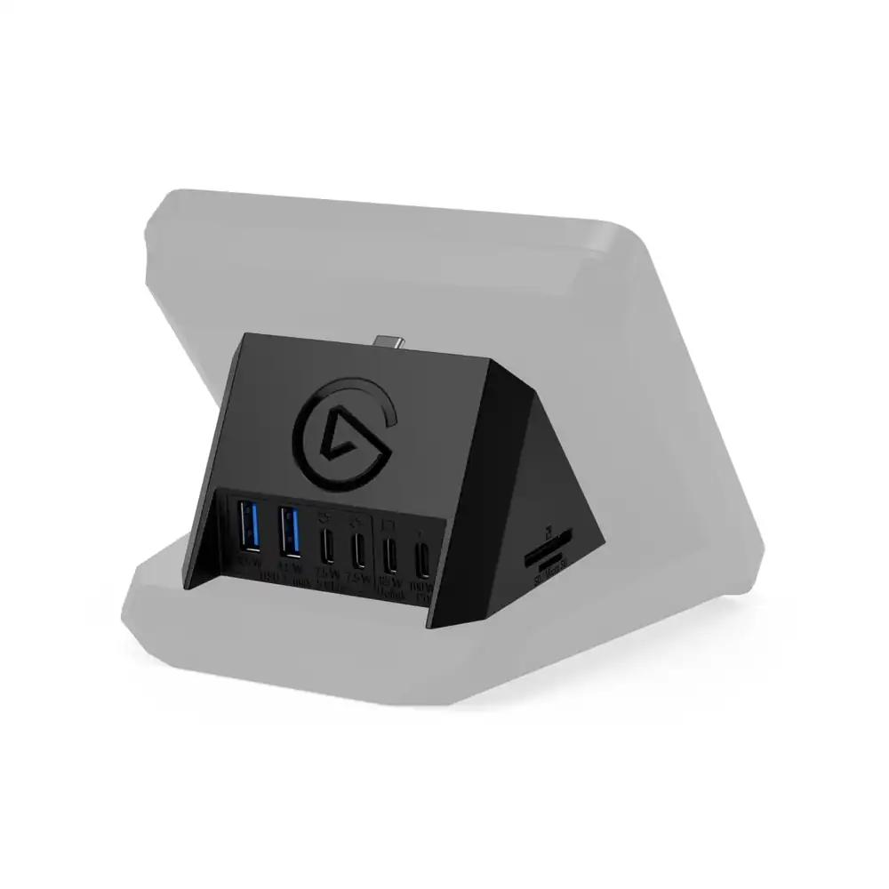 Elgato USB jaotur – Stream Deck + jaoks, 2 USB-C / 2 USB-A porti, toiteallikas, SD-/microSD-kaardilugeja – USB-C, Mac/PC, Stream Deck & adapter ei kuulu komplekti