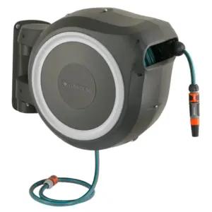 Gardena seinapaigaldatav voolikukarp RollUp M/L (valge) 25 m
