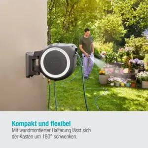 Gardena seinapaigaldatav voolikukarp RollUp M/L (valge) 25 m