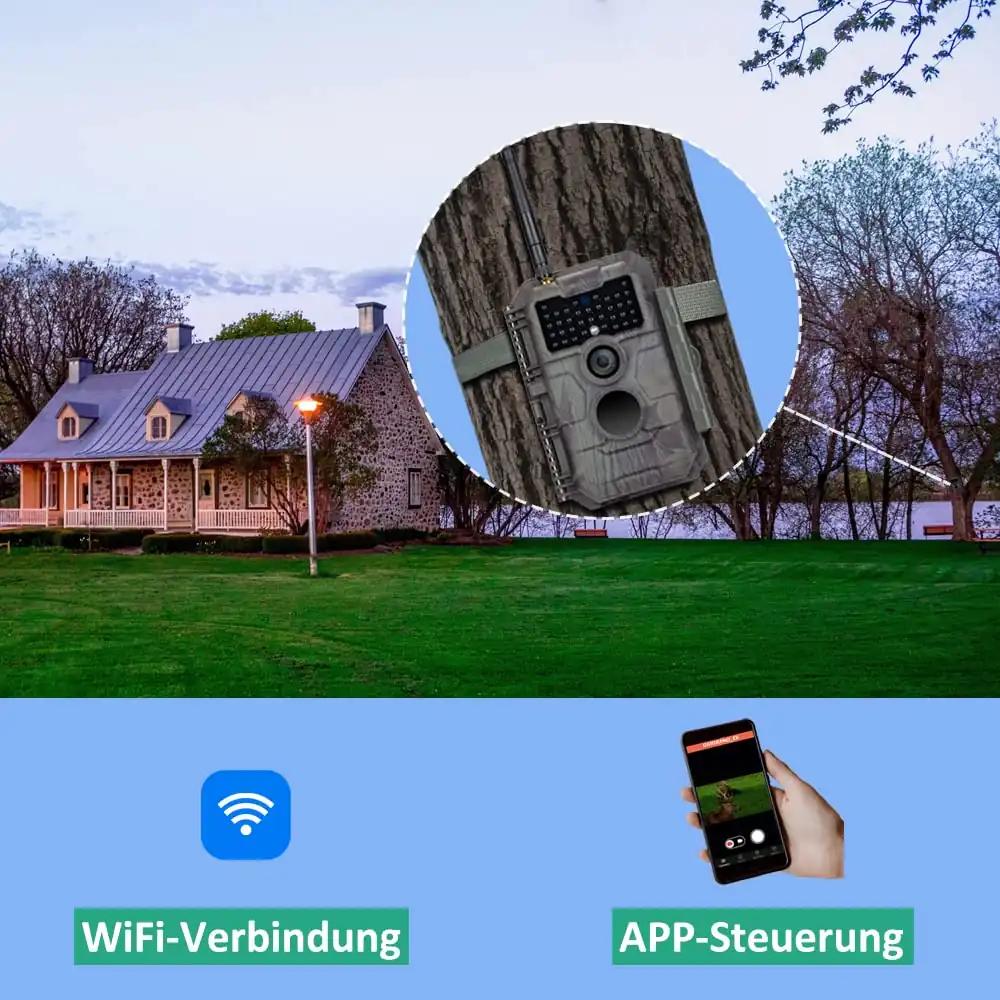 GardePro E6 rajakaamera WiFi-ga, 64 MP, 1296P video, 110° vaatenurk, IP66, pilt 2