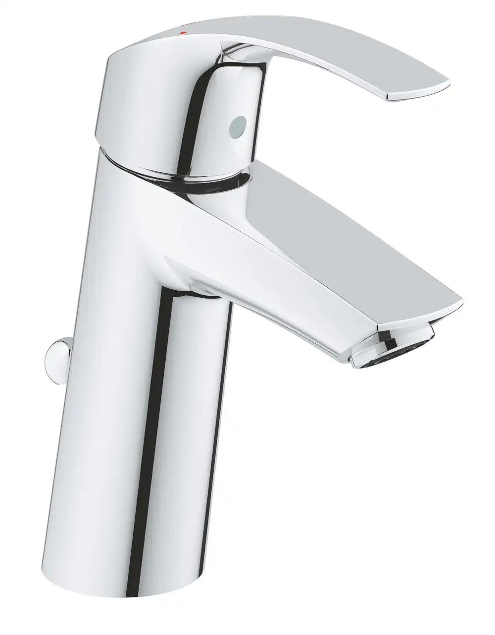 GROHE Eurosmart – Ühekäepidemega valamusegisti (M-kõrguse tila, koos tõmbpulgaga), kroom, 23322001