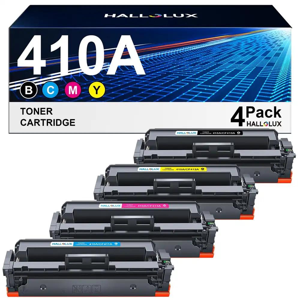 HALLOLUX 410A CF410A toonerkassett ühilduv HP 410X 410A CF410A CF410X-ga (must, tsüaan, magenta, kollane, 4-pack)