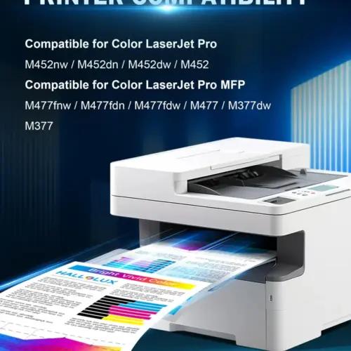 HALLOLUX 410A CF410A toonerkassett ühilduv HP 410X 410A CF410A CF410X-ga (must