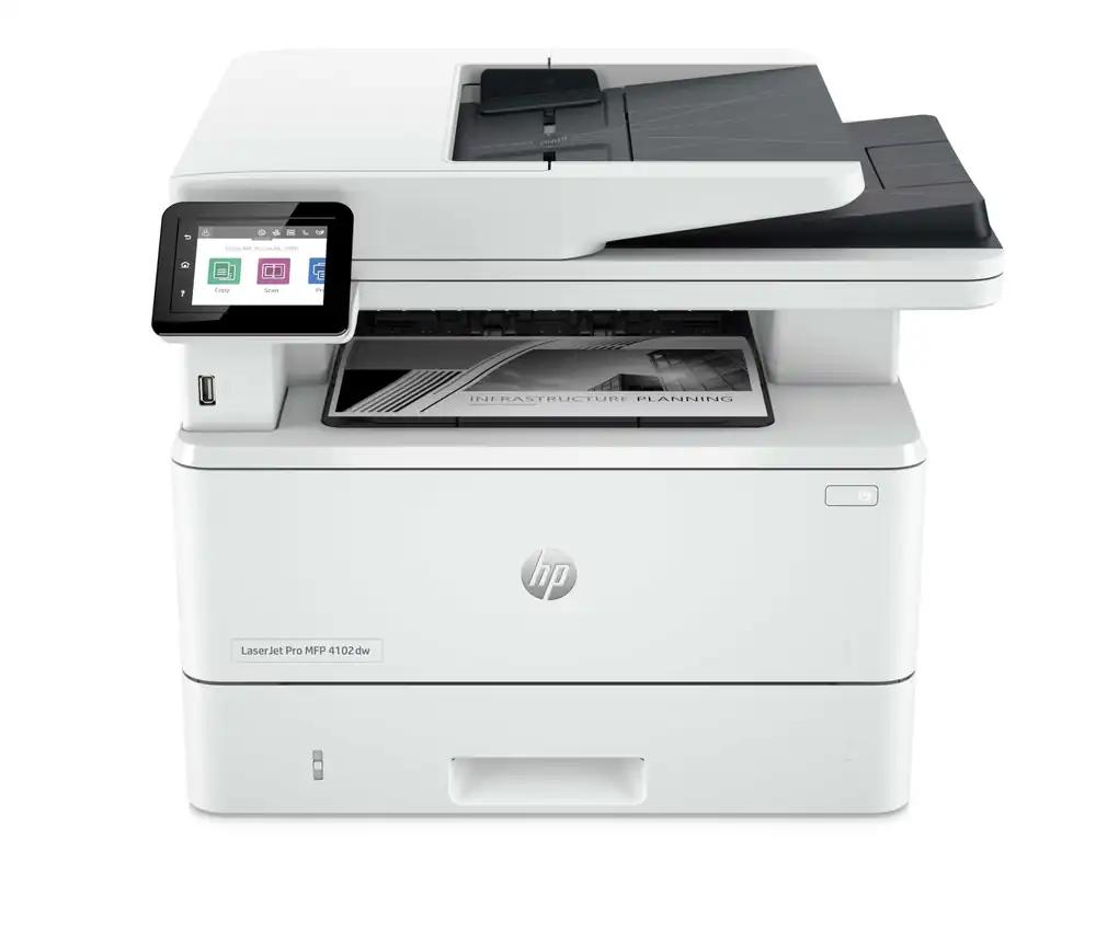 HP LaserJet Pro MFP 4102dw multifunktsionaalne laserprinter, 40€ cashback, Wi-Fi, automaatne kahepoolne printimine, suur trükikiirus, kuni 80 000 lehekülge kuus, HP Wolf Pro Security