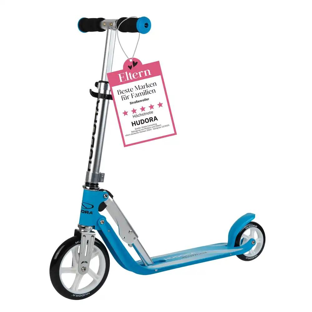 HUDORA Little BigWheel Tõukeratas – Turvaline alumiiniumist tõukeratas lastele alates 3. eluaastast – Kõrguse reguleeritav ja kokkuklapitav linnatõukeratas kuni 100 kg – Stabiilne suurt ratastega ratas