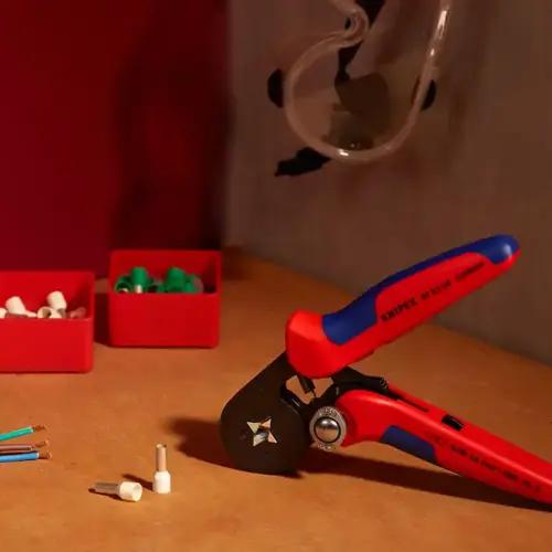 KNIPEX isereguleeruv pressitangid otsakestele külgsuunalise sisestamisega