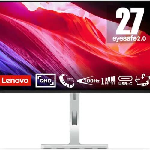Lenovo L27h-4A | 27" QHD Monitor | 2560x1440 | 100Hz | 350 nitti | 1ms reaktsiooniaeg | IPS-paneel | USB-C | USB-A | HDMI | DisplayPort | VESA MediaSync | sisseehitatud kõlarid | matt ekraan | 5