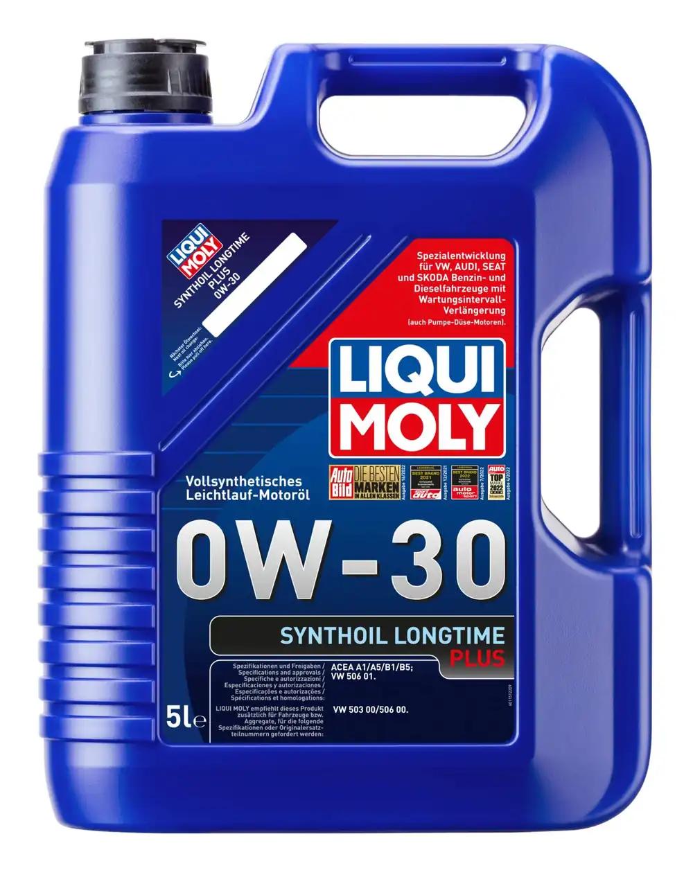 LIQUI MOLY Synthoil Longtime Plus 0W-30 | 5 L | täissünteetiline mootoriõli | Art.-Nr.: 1151, värvitu
