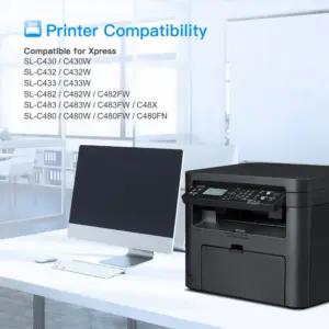 LxTek CLT-P404C CLT-404S toonerikassett ühilduv Samsung C480W CLT-K404S CLT-C404S CLT-Y404S CLT-M404S jaoks Xpress SL C480W C480FW C430W C48X C480 C480FN C430 C432W C432 C433W (4 tk komplekt)