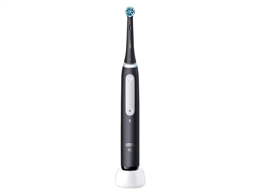 Oral-B iO Series 4 Elektriline Hambahari, 4 Puhastusrežiimi, Reisikarp, Kingitus Talle ja Temale, Matt Must, Testivõitja Stiftung Warentest (12/2023)
