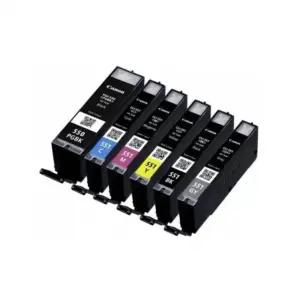 Canon PGI-550 / CLI-551 PGBK/C/M/Y/BK/GY Tindiprinteri Tindipadrun – 6-osaline Multipakk Originaal PIXMA jaoks