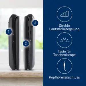 Panasonic KX-TU446EXG klapiga seenioritele mõeldud mobiiltelefon (SOS-hädaabinupp