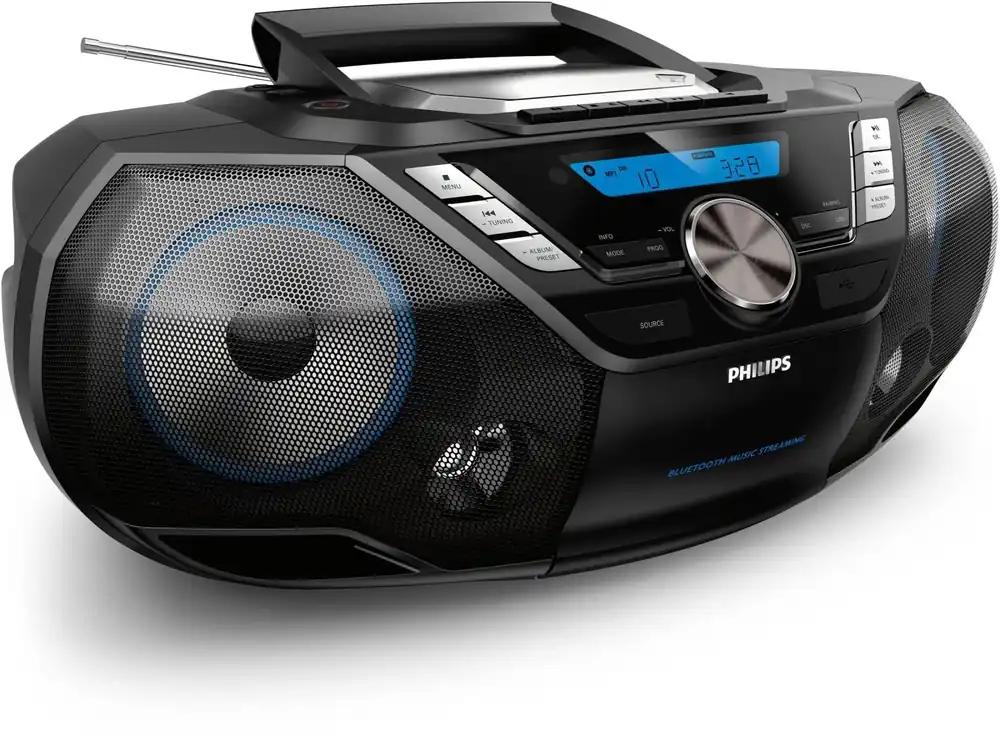 Philips AZB798T/12 CD-Soundmaschine – CD-mängija (Raadio DAB+/FM, Bluetooth, CD, MP3-CD, USB, Kassett, Kõik-ühes helisüsteem) Must