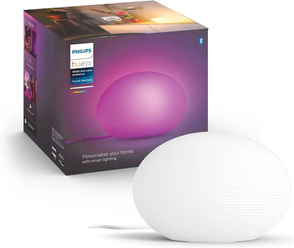 Philips Hue White & Color Ambiance laualamp Flourish, hämardatav, 16 miljonit värvi, juhitav rakenduse kaudu, ühilduv Amazon Alexa (Echo, Echo Dot) seadmetega