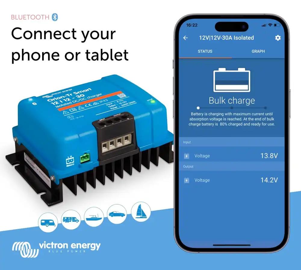 Victron Energy Orion-Tr Smart DC-DC laadimisbooster, Bluetooth, 12/12 V, 30 A, 360 W, pilt 2