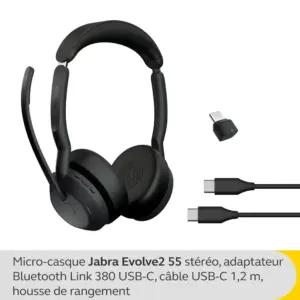 Jabra Evolve2 55 MS Stereo USB-A kõrvaklapid