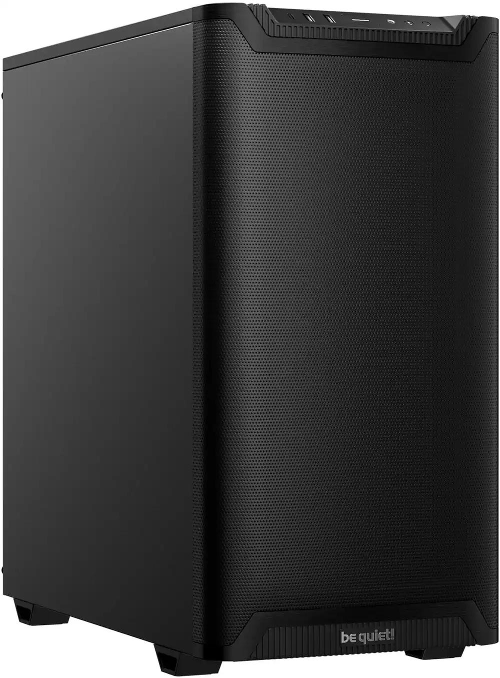 be quiet! Pure Base 501 Airflow Black PC-korpus, 2 eelpaigaldatud Pure Wings 3 140mm PWM ventilaatorit, kõrge staatiline rõhk, avar disain, kompaktne suurus, USB 3.2 Gen. 2 Type C