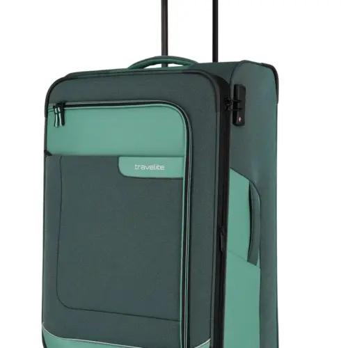 Travelite VIIA 4-rattaline pehme kestaga kohver L, 77 cm, 91-103 l, taaskasutatud polüester