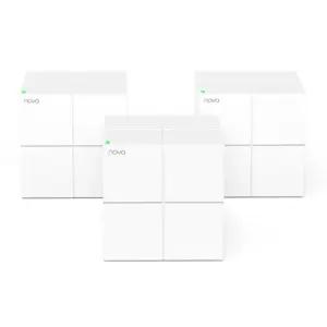 Tenda Nova MW6 Mesh WLAN Süsteem – AC1200 Dual Band WiFi Võrgusüsteem – Sobib Kodu Wi-Fi Katmiseks 3–5 Magamistoaga Majades – 6x Gigabit Port – Asendab Routeri ja Wi-Fi Kordaja – Alexa Ühilduv – 3 Pakki