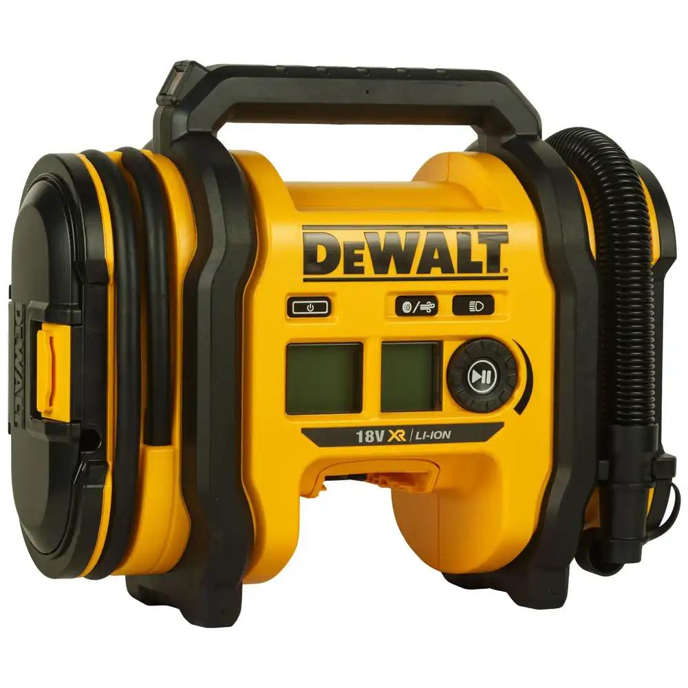 Dewalt akuga kompaktkompressor (12V ühendus või 18V aku, 11 bar, autode ja jalgrataste rehvidele, ratastoolidele, kummipaatidele, õhkmadratsitele, lisatarvikutega, ilma aku ja laadijata) DCC018N