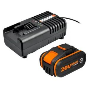 WORX WA3604 PowerShare aku ja laadimisjaam - 20V 4000mAh Li-Ion aku kõigile WORX elektri- ja aiatööriistadele