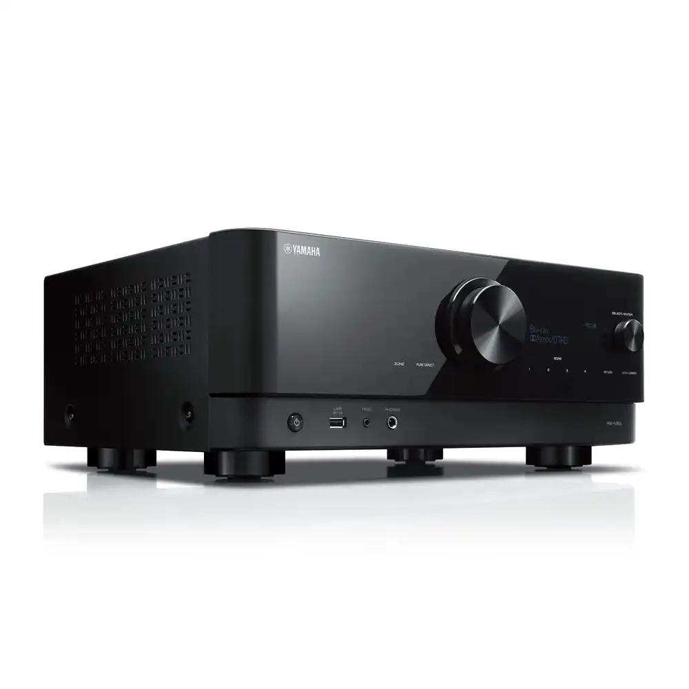 Yamaha AV-Receiver RX-V6A must – Võrgureceiver Dolby Atmos Height Virtualizeri, mängijatele mõeldud funktsioonide ja hääljuhtimissüsteemidega – Mitmekülgne 7.2-kanaliline helisüsteem
