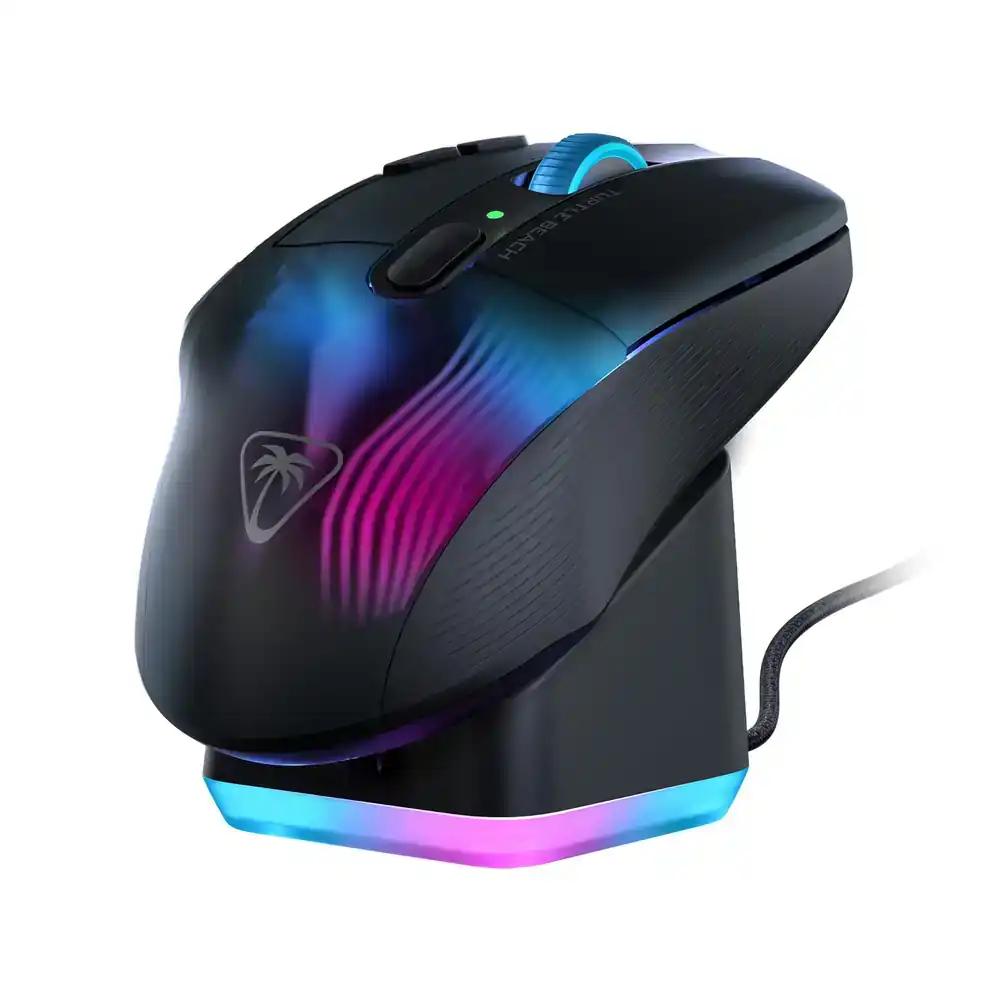 Turtle Beach Kone XP Air – Juhtmevaba, kohandatav ja ergonoomiline RGB-mänguhiir, Bluetooth, optiline andur 19K DPI, kuni 100-tunnine aku ja laadimisjaam – Must