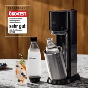 SodaStream DUO Comfort-Set veesüsinikuga kaasas Quick-Connect CO2-silinder | 2x 1L klaaspudelit
